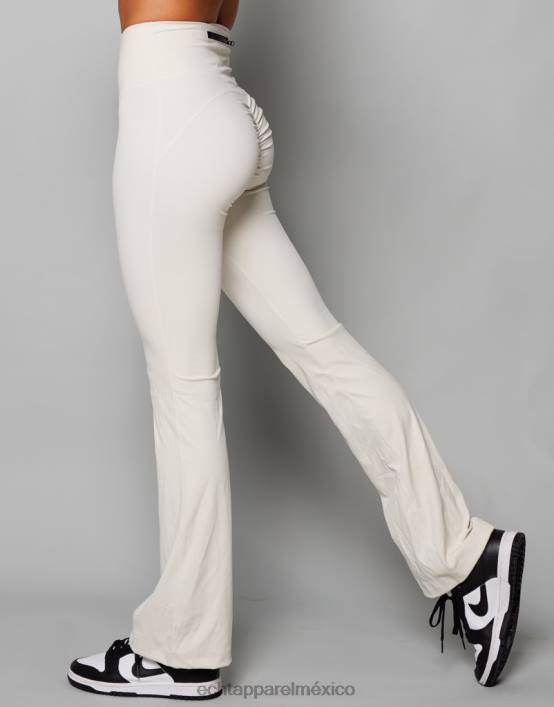 leggins fruncidos acampanados mujer crema ECHT ropa 884H279