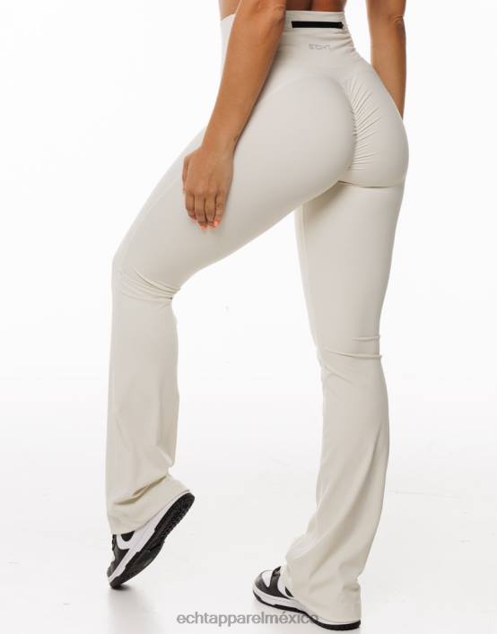 leggins fruncidos acampanados mujer crema ECHT ropa 884H279