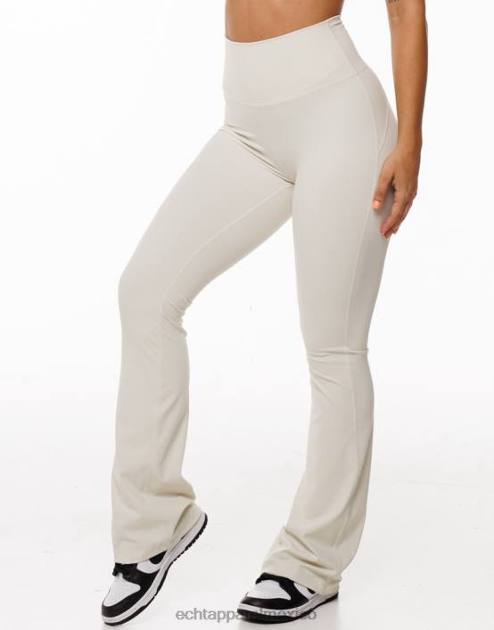 leggins fruncidos acampanados mujer crema ECHT ropa 884H279