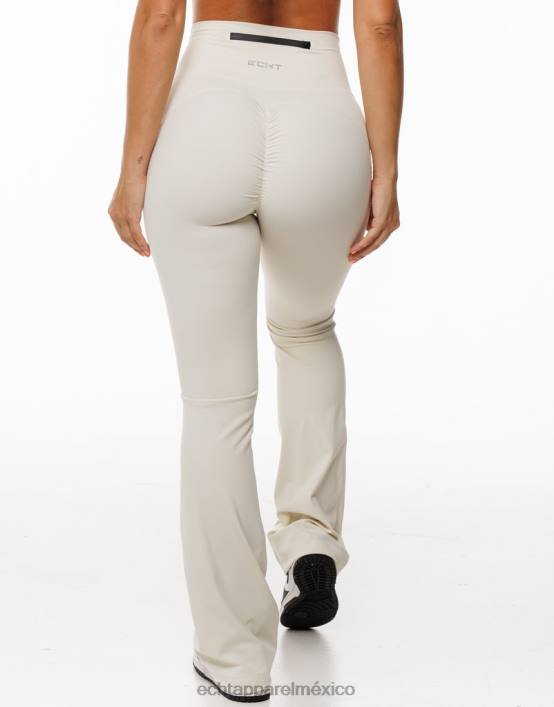 leggins fruncidos acampanados mujer crema ECHT ropa 884H279