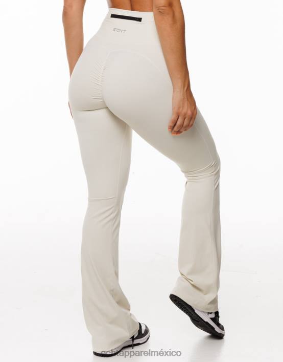 leggins fruncidos acampanados mujer crema ECHT ropa 884H279
