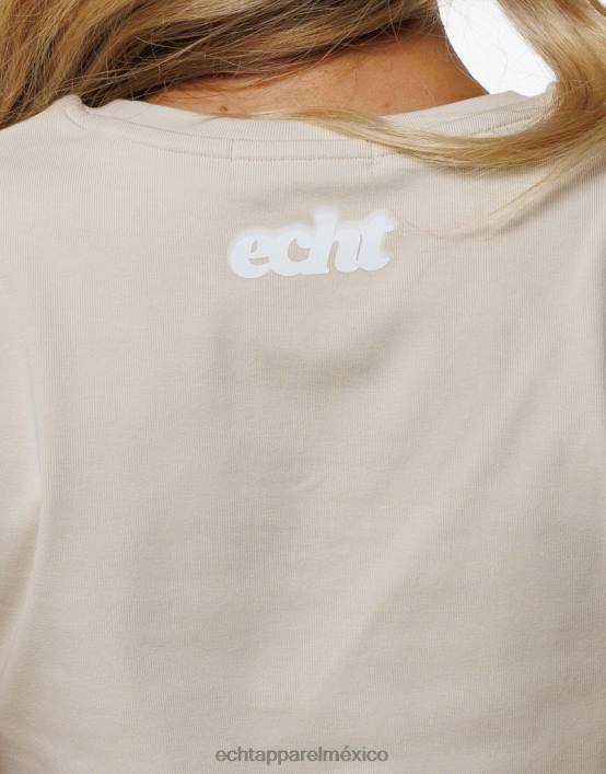 camiseta de bebé difuminada mujer avena ECHT ropa 884H109