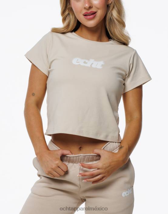 camiseta de bebé difuminada mujer avena ECHT ropa 884H109