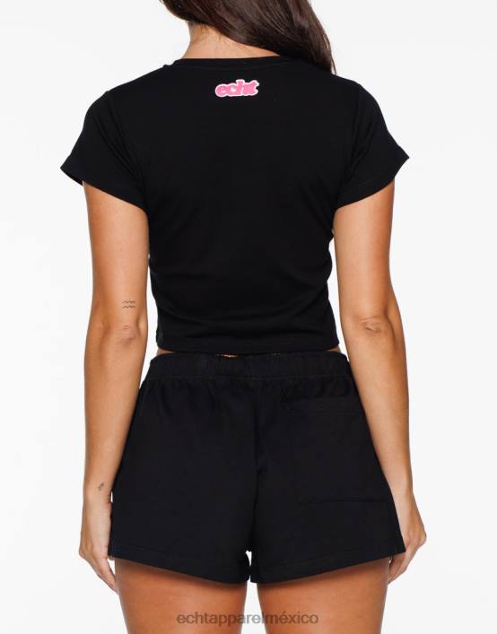 camiseta de bebé difuminada mujer negro ECHT ropa 884H5