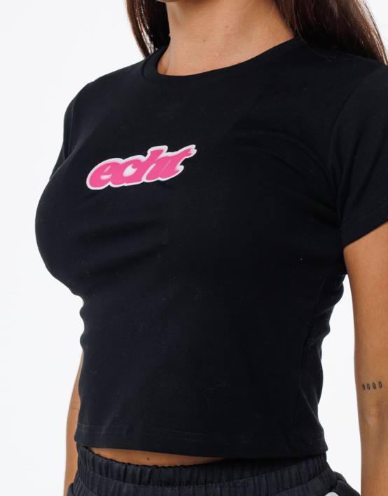 camiseta de bebé difuminada mujer negro ECHT ropa 884H5