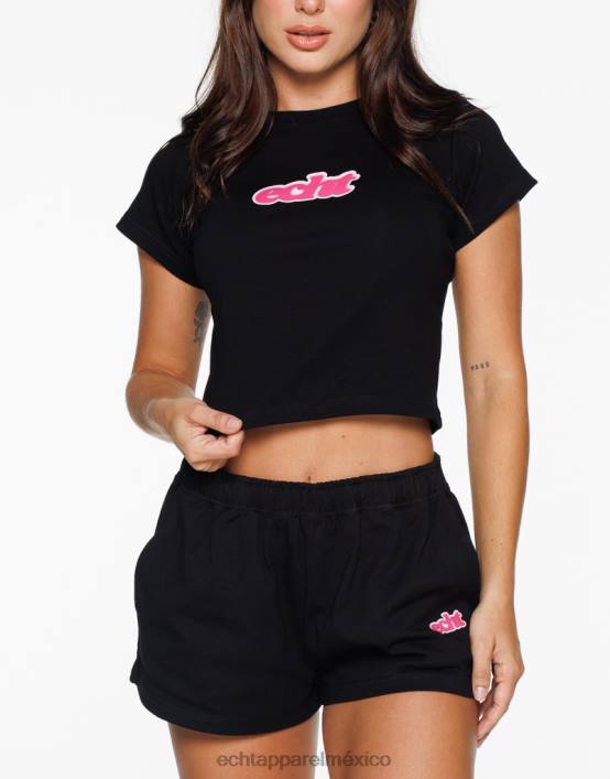 camiseta de bebé difuminada mujer negro ECHT ropa 884H5
