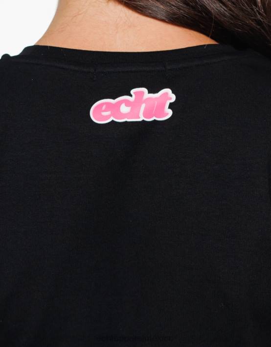 camiseta de bebé difuminada mujer negro ECHT ropa 884H5