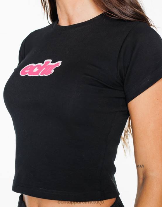 camiseta de bebé difuminada mujer negro ECHT ropa 884H5