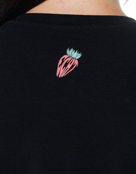 camiseta de fresa mujer negro ECHT bolsa 884H535