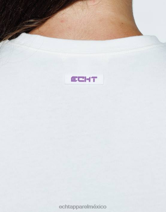 camiseta extragrande con fuego mujer blanco ECHT ropa 884H193