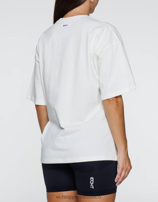 camiseta extragrande con fuego mujer blanco ECHT ropa 884H193