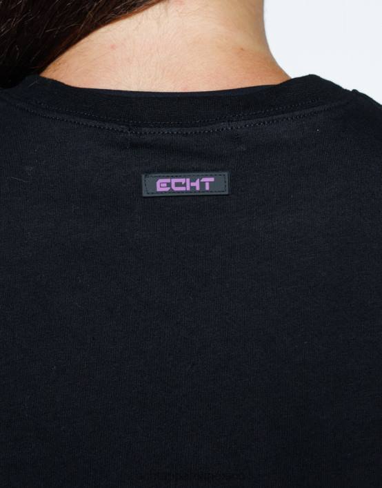 camiseta extragrande con fuego mujer negro ECHT ropa 884H192