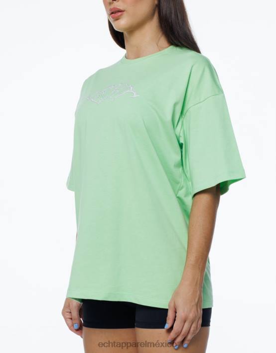 camiseta extragrande de terror mujer verde lima ECHT ropa 884H225