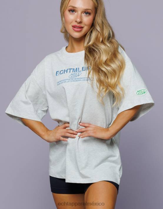 camiseta extragrande mlbrn mujer cuero gris ECHT ropa 884H95