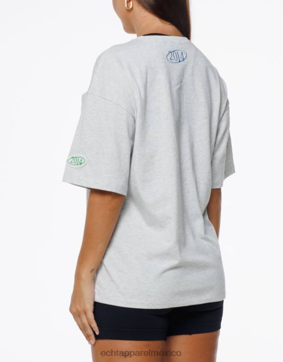 camiseta extragrande mlbrn mujer cuero gris ECHT ropa 884H95