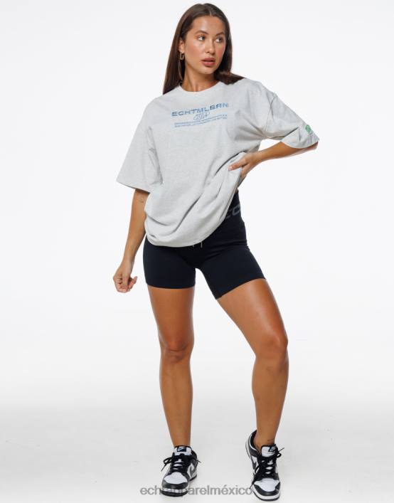 camiseta extragrande mlbrn mujer cuero gris ECHT ropa 884H95