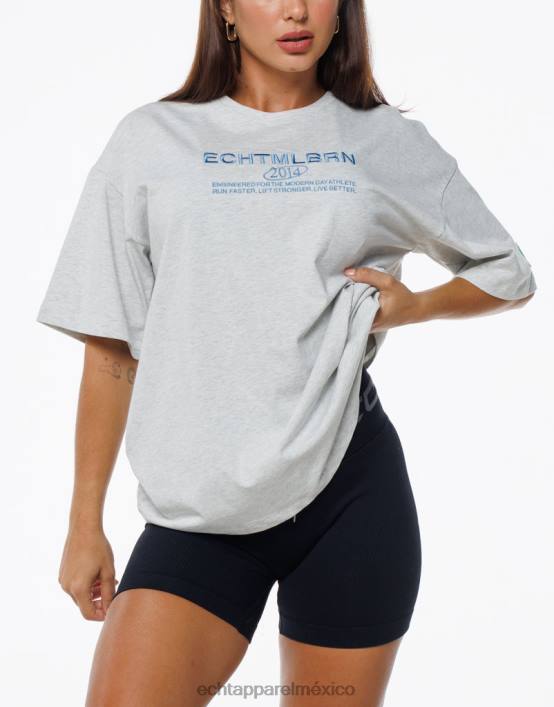 camiseta extragrande mlbrn mujer cuero gris ECHT ropa 884H95