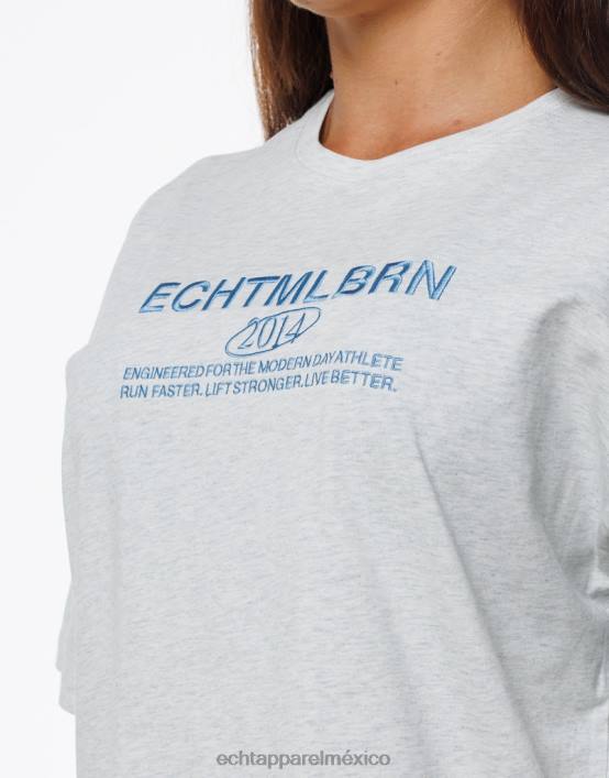 camiseta extragrande mlbrn mujer cuero gris ECHT ropa 884H95