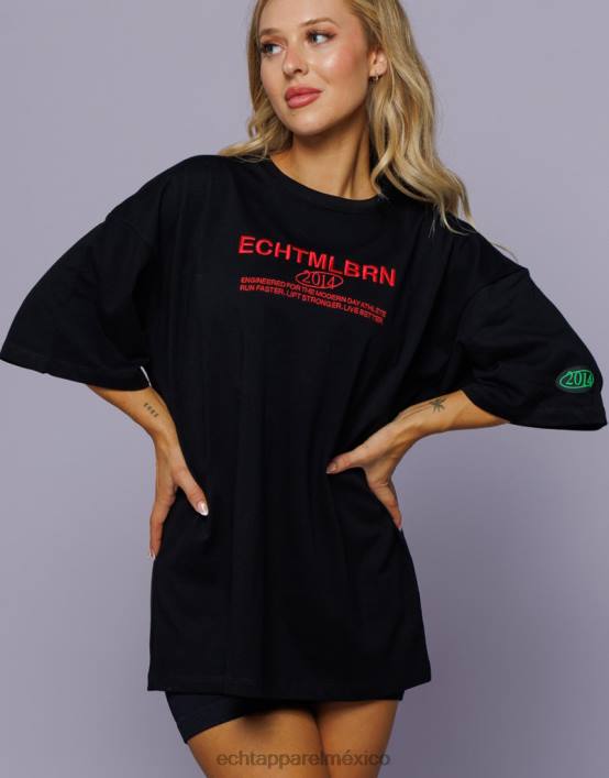 camiseta extragrande mlbrn mujer negro ECHT ropa 884H94