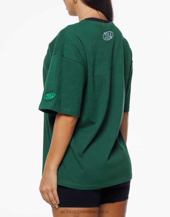 camiseta extragrande mlbrn mujer verde ECHT ropa 884H96