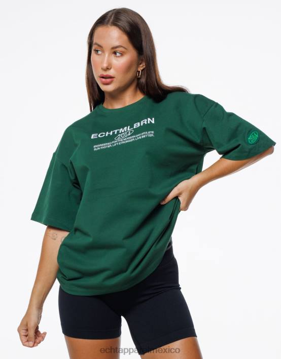 camiseta extragrande mlbrn mujer verde ECHT ropa 884H96