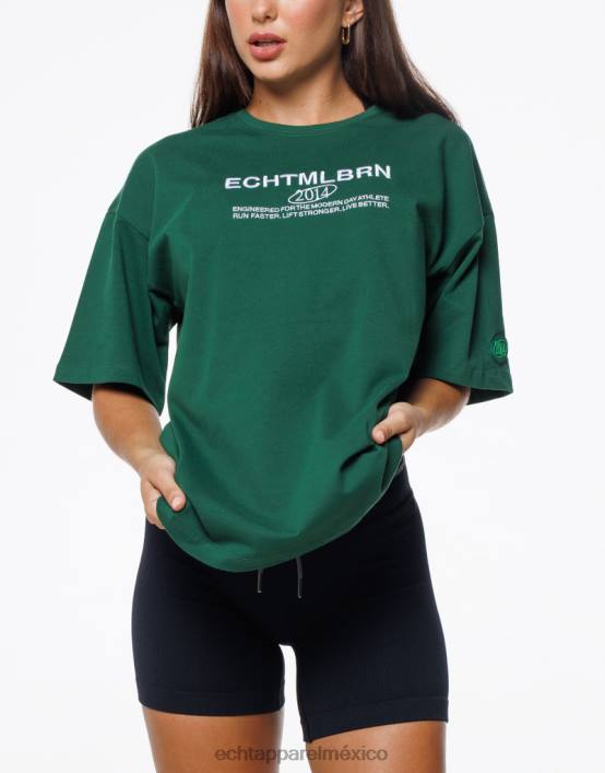 camiseta extragrande mlbrn mujer verde ECHT ropa 884H96