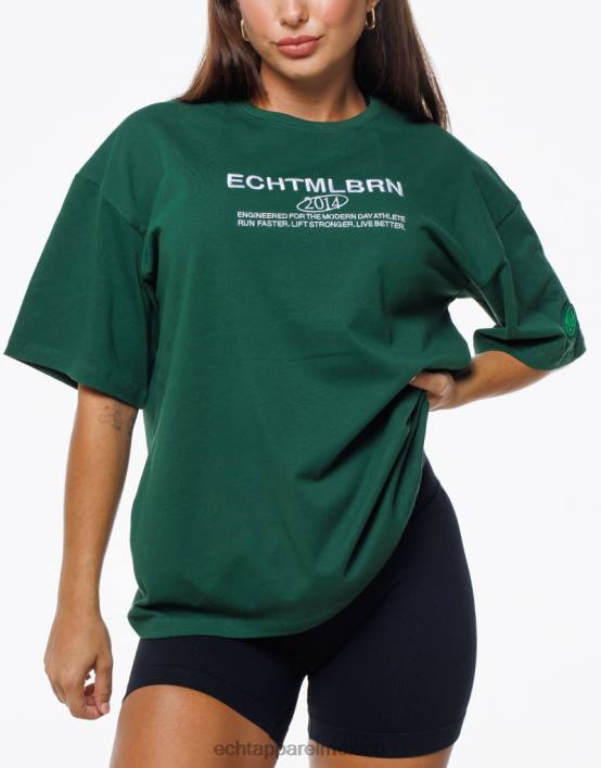 camiseta extragrande mlbrn mujer verde ECHT ropa 884H96