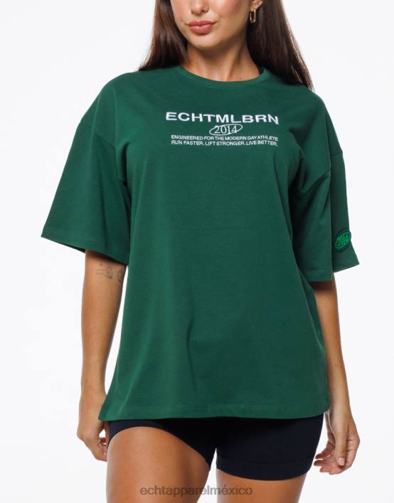 camiseta extragrande mlbrn mujer verde ECHT ropa 884H96