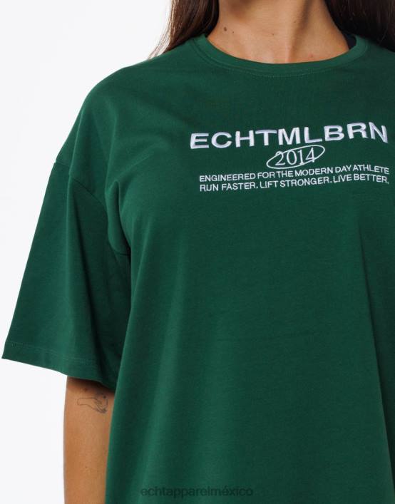 camiseta extragrande mlbrn mujer verde ECHT ropa 884H96