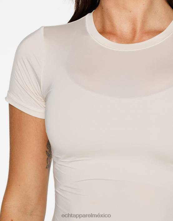 camiseta suavizante de formas mujer avena ECHT ropa 884H161