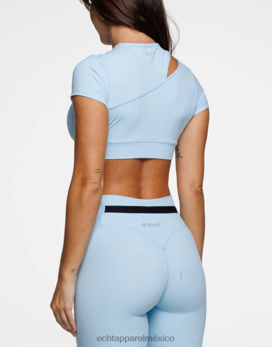 manga corta cruzada mujer pájaro azul ECHT ropa 884H251