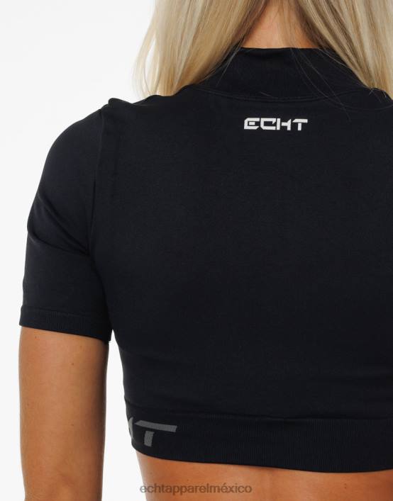 surgir estilo manga corta mujer negro ECHT ropa 884H76