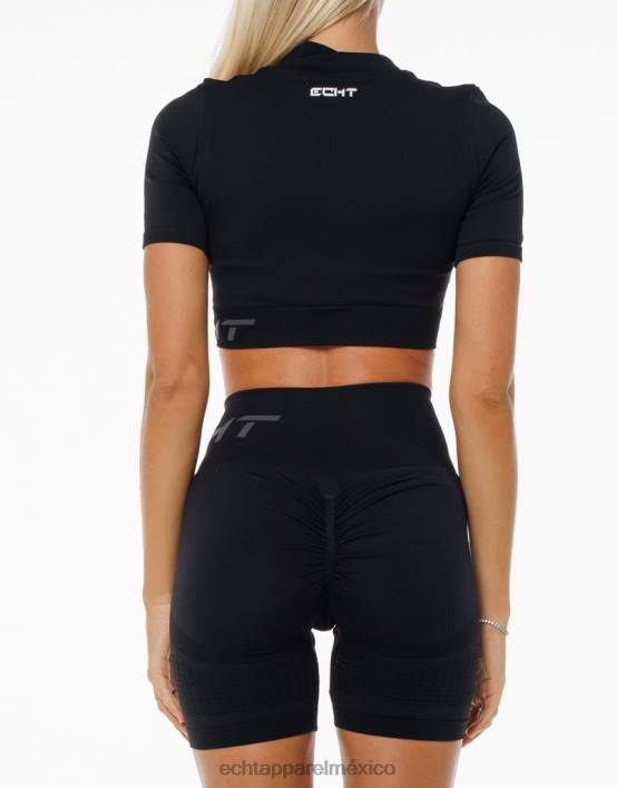 surgir estilo manga corta mujer negro ECHT ropa 884H76