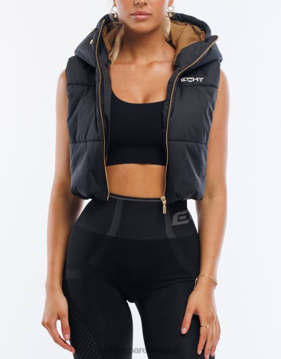 chaqueta chaleco essentia mujer negro ECHT ropa 884H64