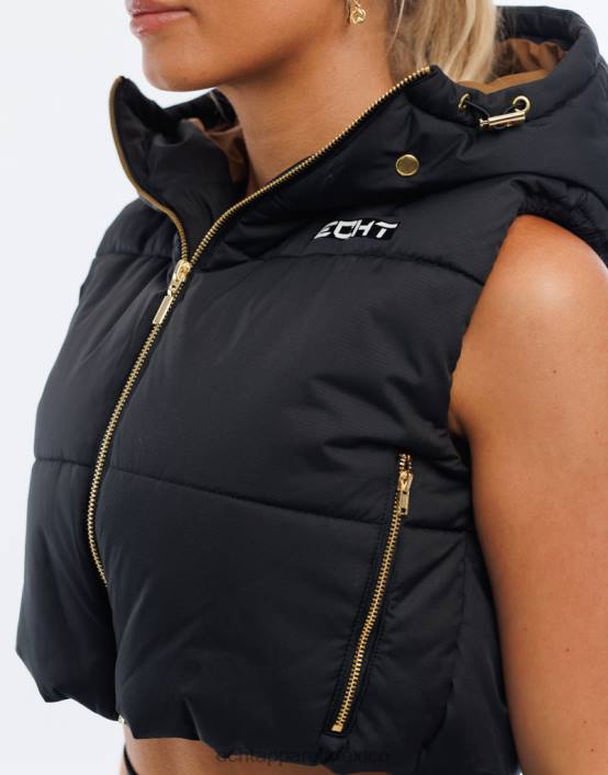 chaqueta chaleco essentia mujer negro ECHT ropa 884H64