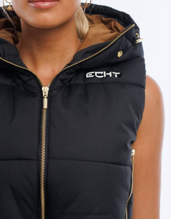 chaqueta chaleco essentia mujer negro ECHT ropa 884H64