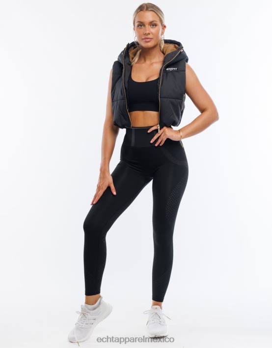 chaqueta chaleco essentia mujer negro ECHT ropa 884H64