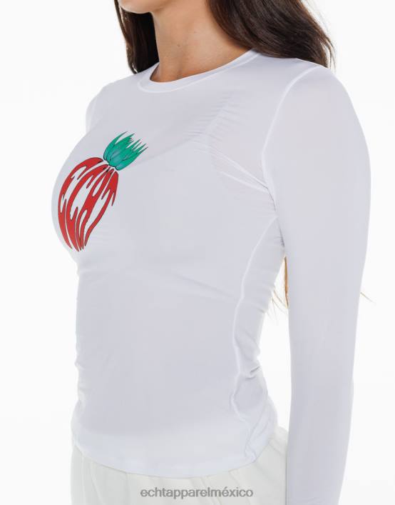 fresa manga larga mujer blanco ECHT ropa 884H186