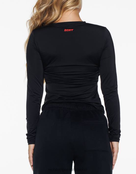 fresa manga larga mujer negro ECHT ropa 884H185