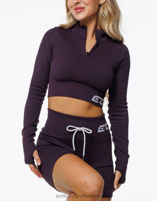 surgir estilo manga larga mujer ciruela ECHT ropa 884H30