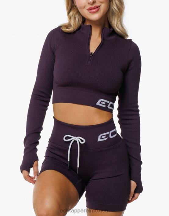 surgir estilo manga larga mujer ciruela ECHT ropa 884H30
