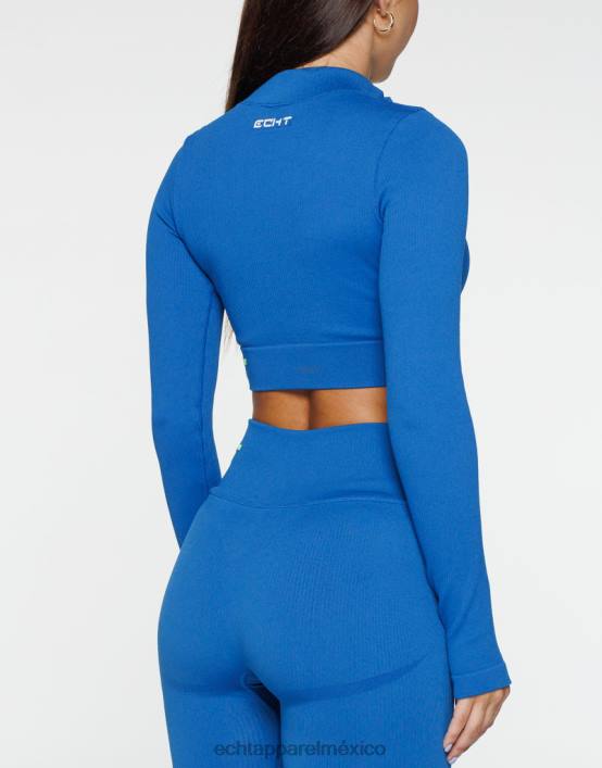 surgir estilo manga larga v2 mujer azul ECHT ropa 884H417