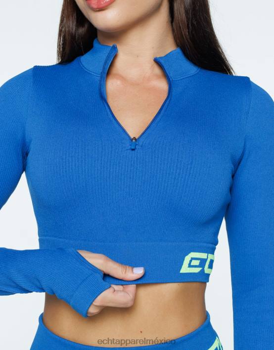 surgir estilo manga larga v2 mujer azul ECHT ropa 884H417