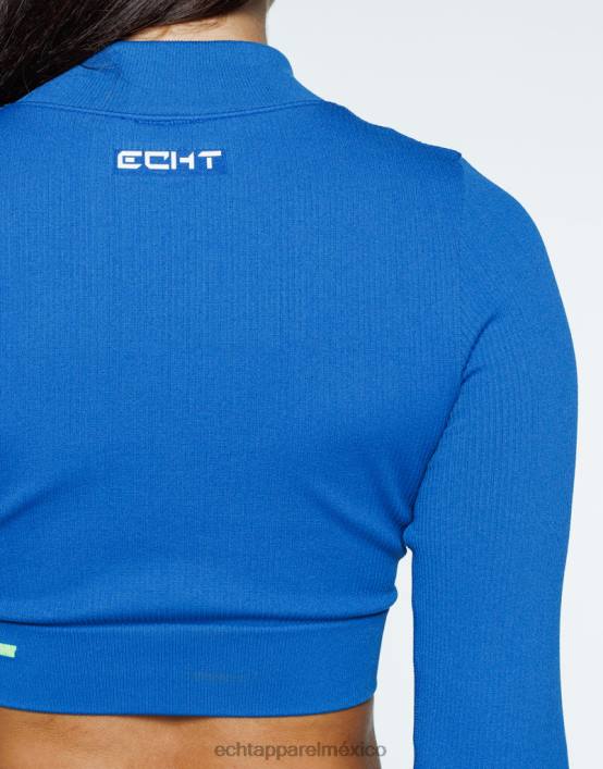 surgir estilo manga larga v2 mujer azul ECHT ropa 884H417