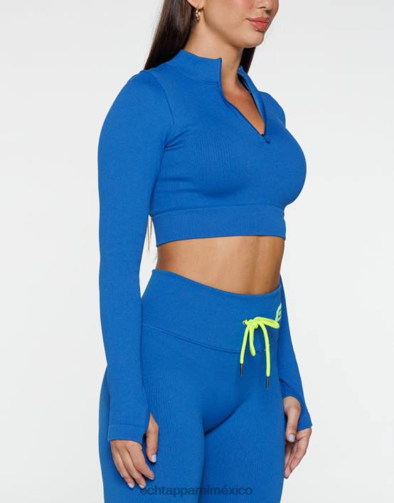 surgir estilo manga larga v2 mujer azul ECHT ropa 884H417
