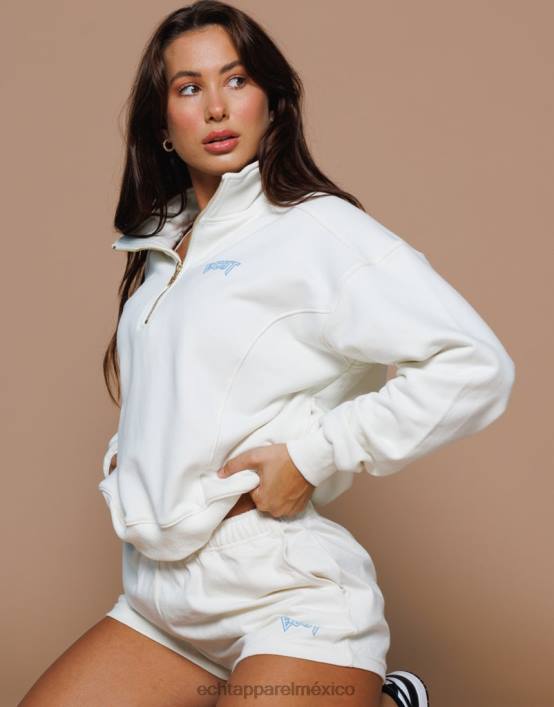 jersey con cremallera de 1/4 mujer blanco polar ECHT ropa 884H104