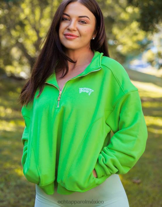 jersey con cremallera de 1/4 mujer verde clasico ECHT ropa 884H103