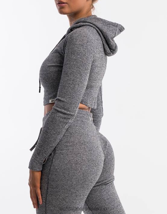 sudadera con capucha cómoda mujer marga gris ECHT ropa 884H451