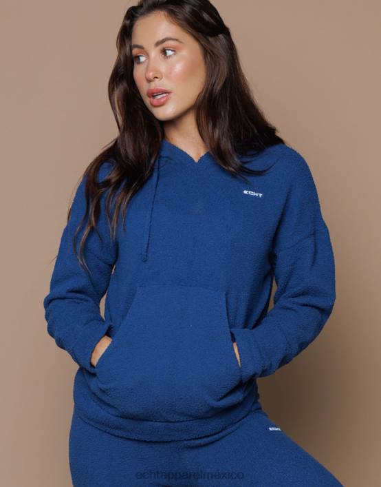 sudadera con capucha jogo mujer azul denim ECHT ropa 884H319