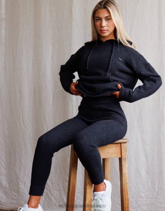 sudadera con capucha jogo mujer negro ECHT ropa 884H202